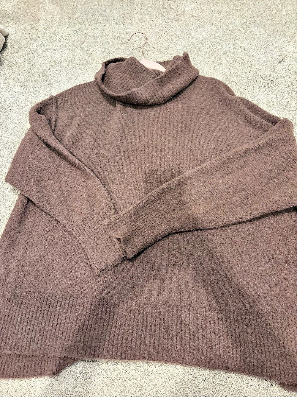 Aerie Brown Cowl Neck Sweater